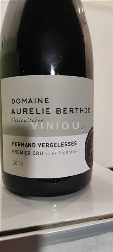 Borgoña Pernand-Vergelesses Premier Cru Domaine Aurélie Berthod Les Fichots 2018