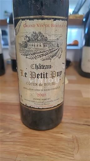 Bordeaux Côtes-de-bourg Château Le Petit Puy 2008