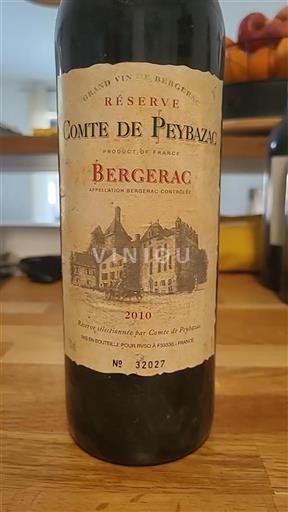 Jihozápad Bergerac Comte De Peybazac Réserve 2010