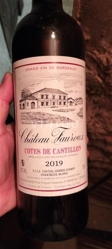 Vin Rouge sec Château Fauroux 2019 France Bordeaux AOC