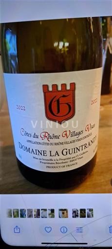 Rona dolina Ni doloceno Domaine La Guintrandy 2022