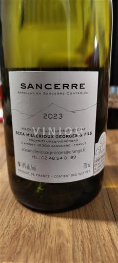Údolí Loiry Sancerre Scea Millérioux Georges & Fils 2023