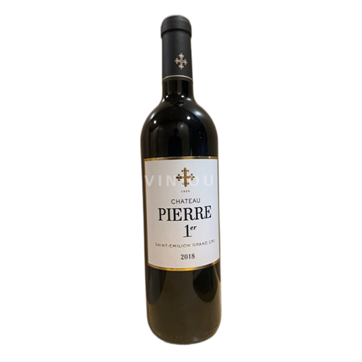 Vin Rouge sec Château Pierre 1er 2018 France Bordeaux Saint-Émilion AOC