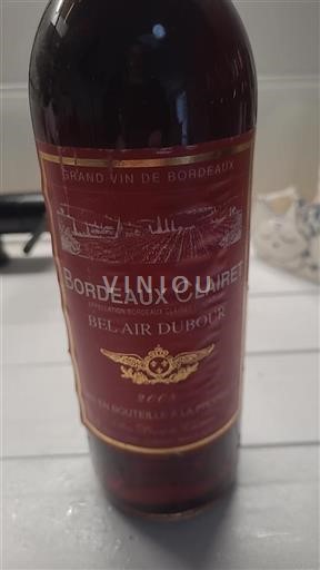 Bordeaux Bordeaux clairet Domaine Bel Air Dubour 2008