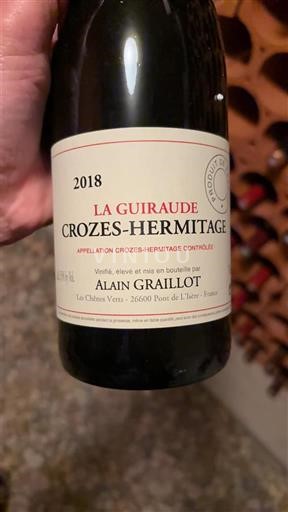 Rhônen laakso Crozes-Hermitage Alain Graillot LA GUIRAUDE 2018