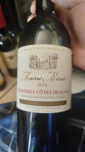 Burdeos Côtes de Blaye Maine Minot 2004 2004