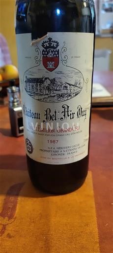 Burdeos Saint-Émilion Gran Cru Grand Cru Château Belairouÿ 1987