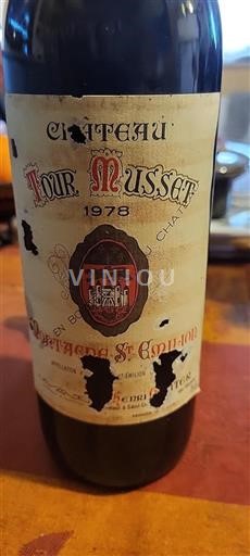 Bordeaux Montagne Saint-Émilion Château Tour Musset 1978