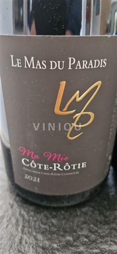 Rhônetal Côte-rôtie Le Mas Du Paradis Ma Mie 2021