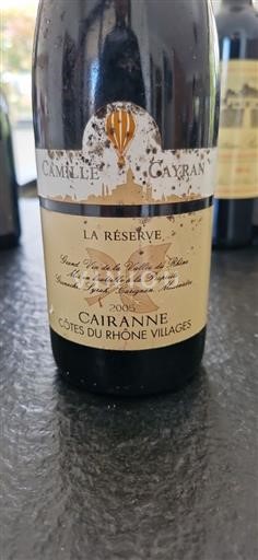 Rhônevallei Cairanne Camille Cayran La Réserve 2005