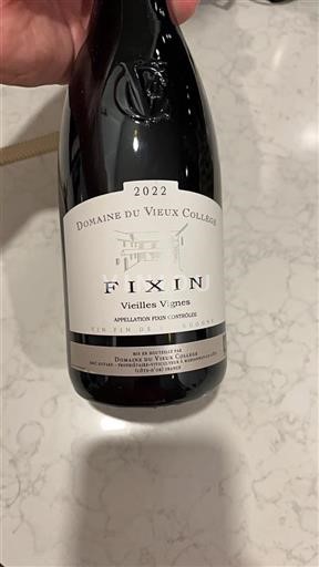 Burgundi Fixin Domaine Vieux College Vieilles Vignes 2022
