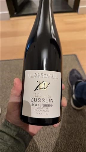 Alsace Valentin Zusslin Harmonie Pinot Noir 2010