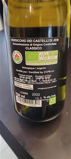 Marche Jesin linnavuorten Verdicchio Velenosi 2022