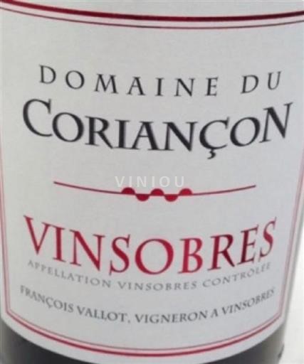 Thung lũng Rhône Vinsobres Domaine Vallot Domaine du Coriançon 2016