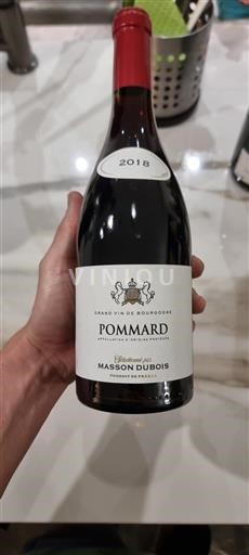 Bourgogne Pommard Masson Dubois 2018