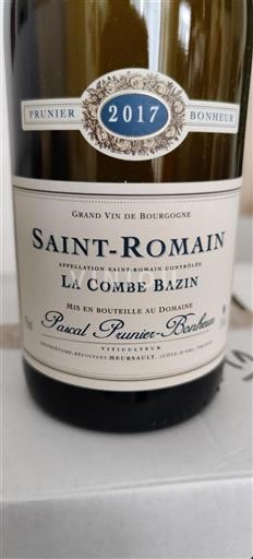 Borgoña Saint-Romain Domaine Pascal Prunierbonheur La Combe Bazin 2017