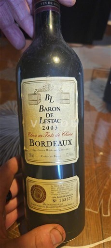 Bordeaux Baron De Lestac 2003