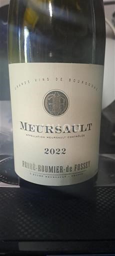 Borgonha Meursault Fouréroumierde Fossey 2022