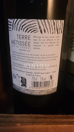 South West Unspecified Vinovalie Terre Métissée 2021