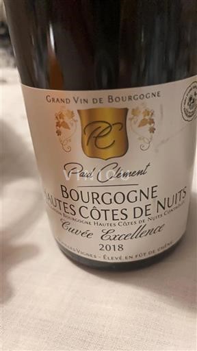 Bourgogne Hautes Côtes de Nuits Paul Clément Excellence 2018