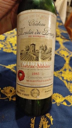 Bordeaux Listrac-Médoc Cru Bourgeois Château Moulin Du Bourg 1985