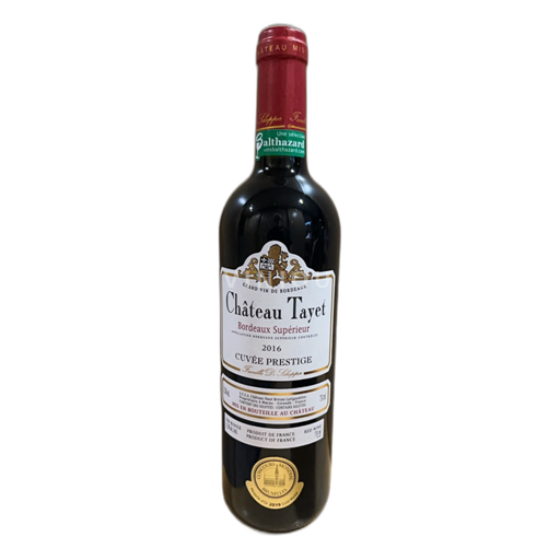 Vin Rouge sec Cuvée Prestige Château Tayet 2016 France Bordeaux Bordeaux supérieur AOC