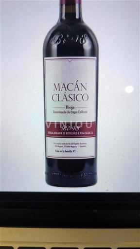 La Rioja Rioja Bodegas Benjamin De Rothschild & Vega Sicilia Macán Clásico 2018
