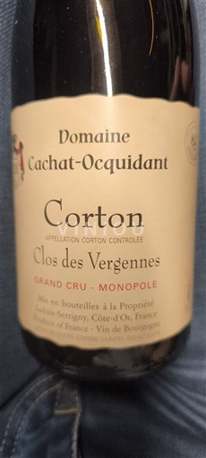 Burgundsko Corton Grand Cru Cachatocquidant Clos des Vergennes Neročník