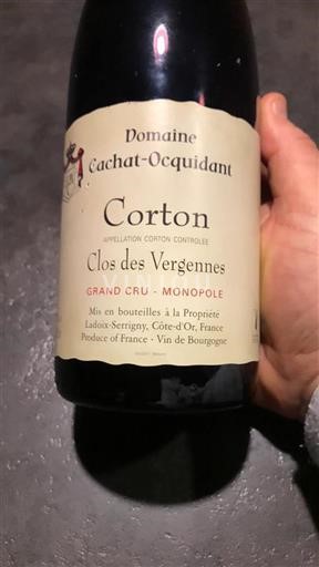 Burgundi Corton Grand Cru Cachatocquidant Clos des Vergennes 2014