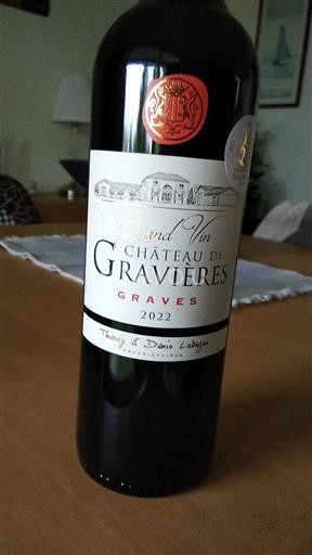 Bordeaux Graves Château Des Gravières Grand Vin 2022