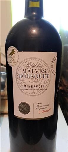 Languedoc Minervois Château Malves Bousquet d'Exception 2014