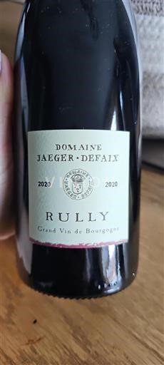 Borgogna Rully Domaine Jaegerdefaix 2020