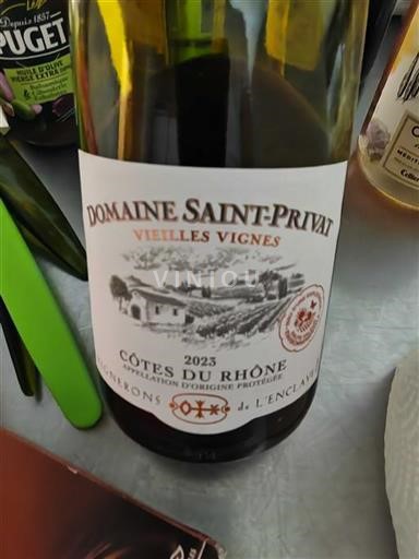 Rhônedalen Côtes du Rhône Domaine Saintprivat Vieilles Vignes 2023