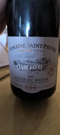Rhône-dalen Côtes-du-Rhône Domaine Saintprivat Vieilles Vignes 2023