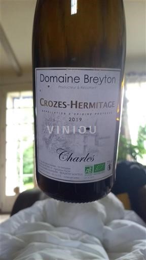 Rhône-dalen Crozes-Hermitage Domaine Breyton Charles 2019
