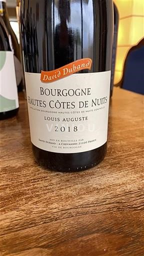 Burgundsko Hautes Côtes de Nuits David Duband Louis Auguste 2018