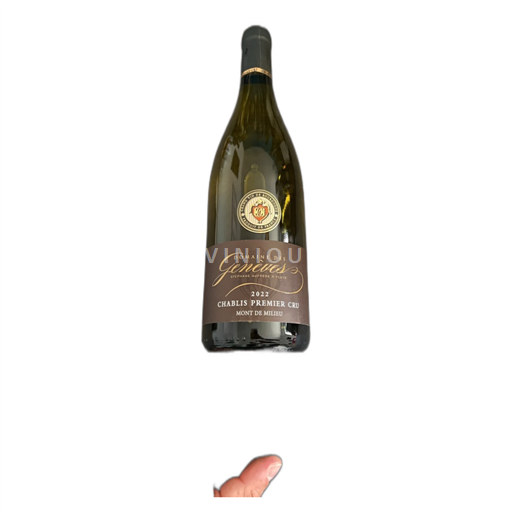 Vin Blanc sec Mont de Milieu Domaine Des Geneves 2022 France Bourgogne Chablis premier cru AOC Premier Cru