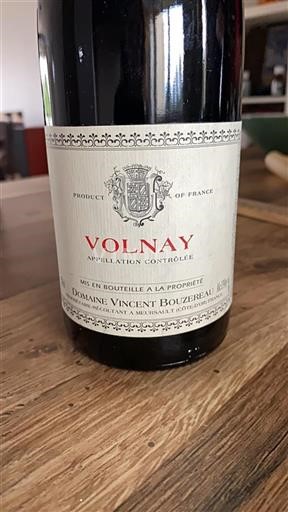 Vin Rouge sec Domaine Vincent Bouzereau 2016 France Bourgogne Volnay AOC