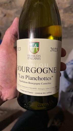 Burgundi Bourgogne François Allaines Les Planchottes 2023