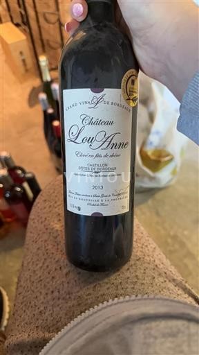 Bordeaux Castillon Côtes de Bordeaux Château Louanne 2013