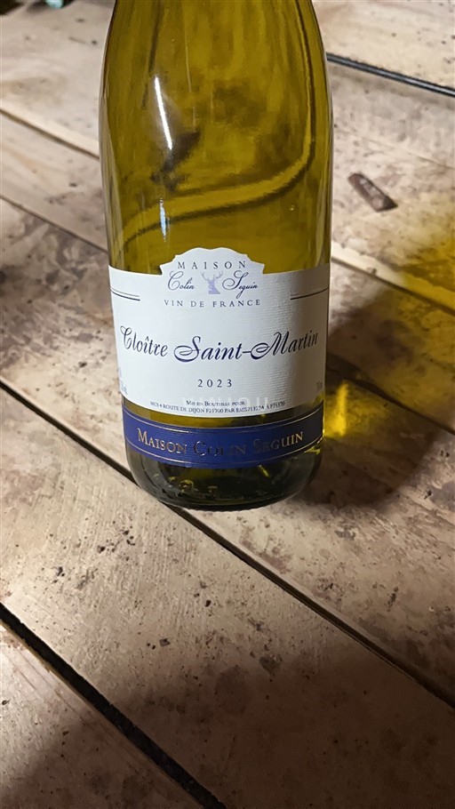 Bourgogne Ospecificerad Maison Colin Seguin Cloître Saint-Martin 2023