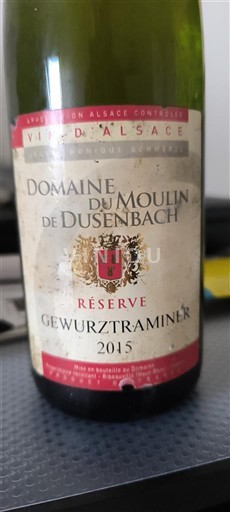 Alsace Domaine Moulin De Dusenbach Réserve 2015