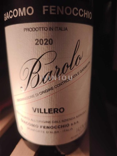 Piemonte Barolo Giacomo Fenocchio Villero 2020