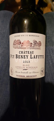 Bordeaux Blaye-côtes-de-bordeaux Château Puy Beney Lafitte 2023