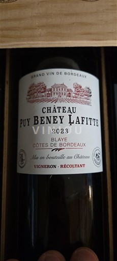 Bordeaux Blaye-côtes-de-bordeaux Château Puy Beney Lafitte 2023