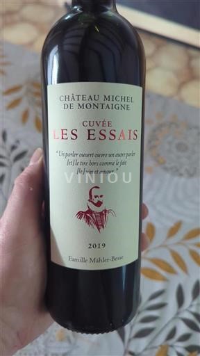 Vin Rouge sec Les Essais Château Michel de Montaigne 2019 France Bordeaux Barsac AOC