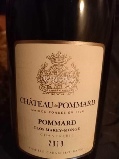 Bourgondië Pommard Château Pommard Clos Marey-Monge Chantrerie 2019