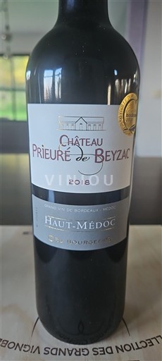 Bordeaux Haut-Médoc Cru Bourgeois Château Prieuré De Beyzac 2018