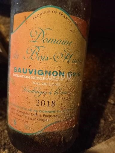 Dolina Loare Domaine Bois-huaud Vendanges à la main 2018