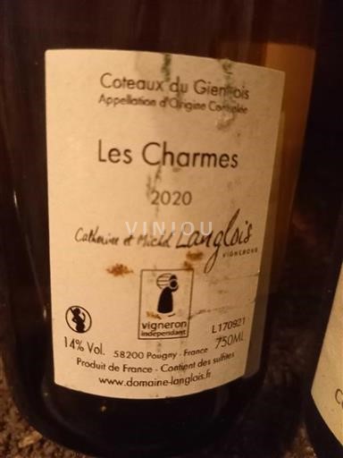 Loiredalen Coteaux-du-giennois Château Langlois Les Charmes 2020